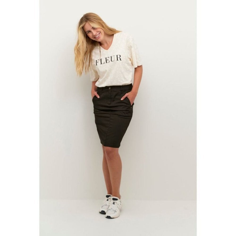 NWT KAFFE KALEA BLACK RIVET SKIRT